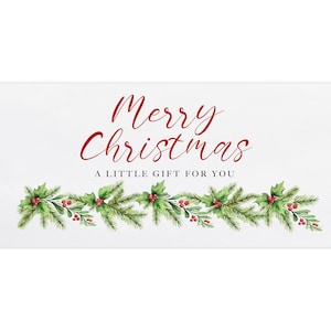 Personalisierte frohe Weihnachten Geld Brieftasche, personalisierte Geld Umschlag, Geschenk Brieftasche, Geschenkgutschein, Weihnachtsgeschenk, Geschenk Geld Umschlag