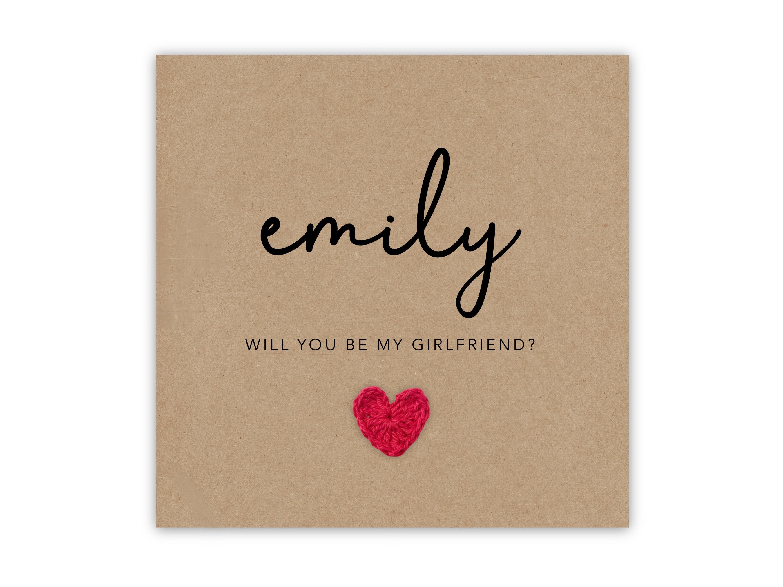 Personalised Will You Be My Girlfriend Card, Will You Be My