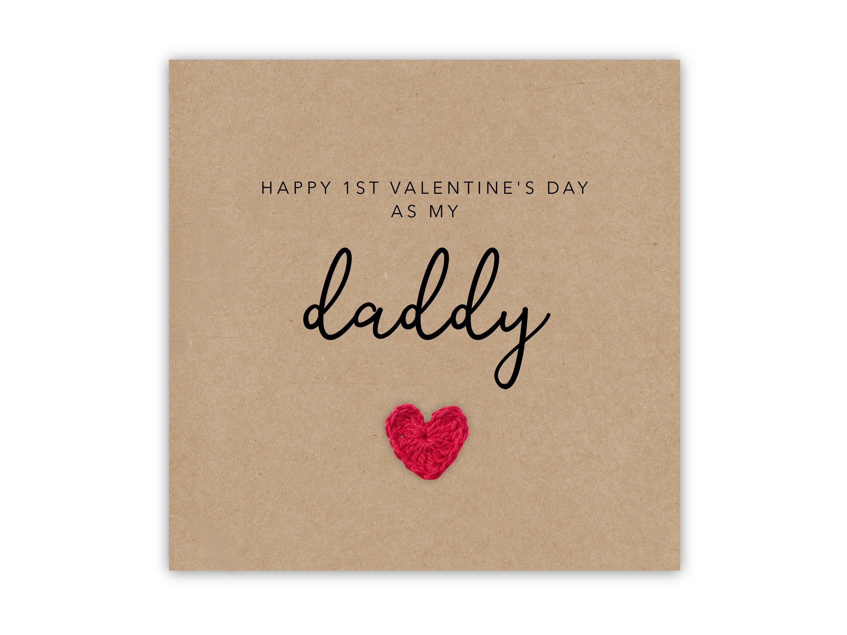 Daddy 1st Valentines Card Happy First Valentines Card for - Etsy