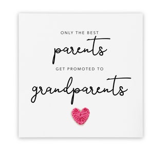 Carte d'annonce de grossesse, carte d'annonce de bébé, révélation de bébé surprise, seuls les meilleurs parents sont promus grands-parents, destinataire