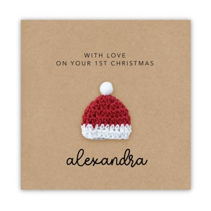 1ère carte de Noël personnalisée Joyeux premier Noël pour bébé, premier Noël de bébé, joyeux Noël, décoration personnalisée