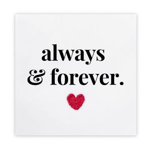 Always and Forever Anniversary Card for Husband, Wife, Girlfriend, Boyfriend , On my Wedding Day Card from Bride to Groom, Valentine&#39;s Day