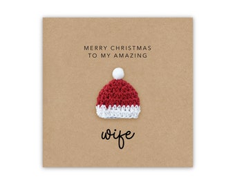 Merry Christmas to My Amazing Wife, Christmas Card for Wife, Christmas Card, Christmas Card for Partner Wife Christmas Card