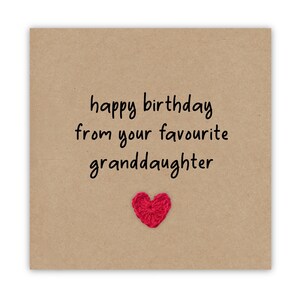 Alles Gute zum Geburtstag von Ihrer Lieblingsenkelin, Witz, Karte für Oma Grandad Gran Lustige Rivalität Geburtstagskarte, von Enkelin