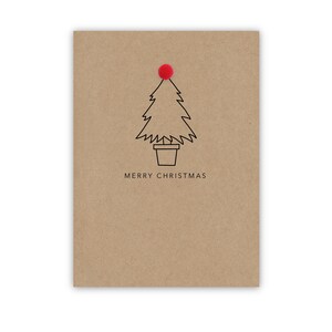 Weihnachtskarten Baum, Kartenpaket, Weihnachtskartenset, frohe Weihnachten Kartenset, Rentier, Weihnachtskarte, minimale, einfache Weihnachtskarte