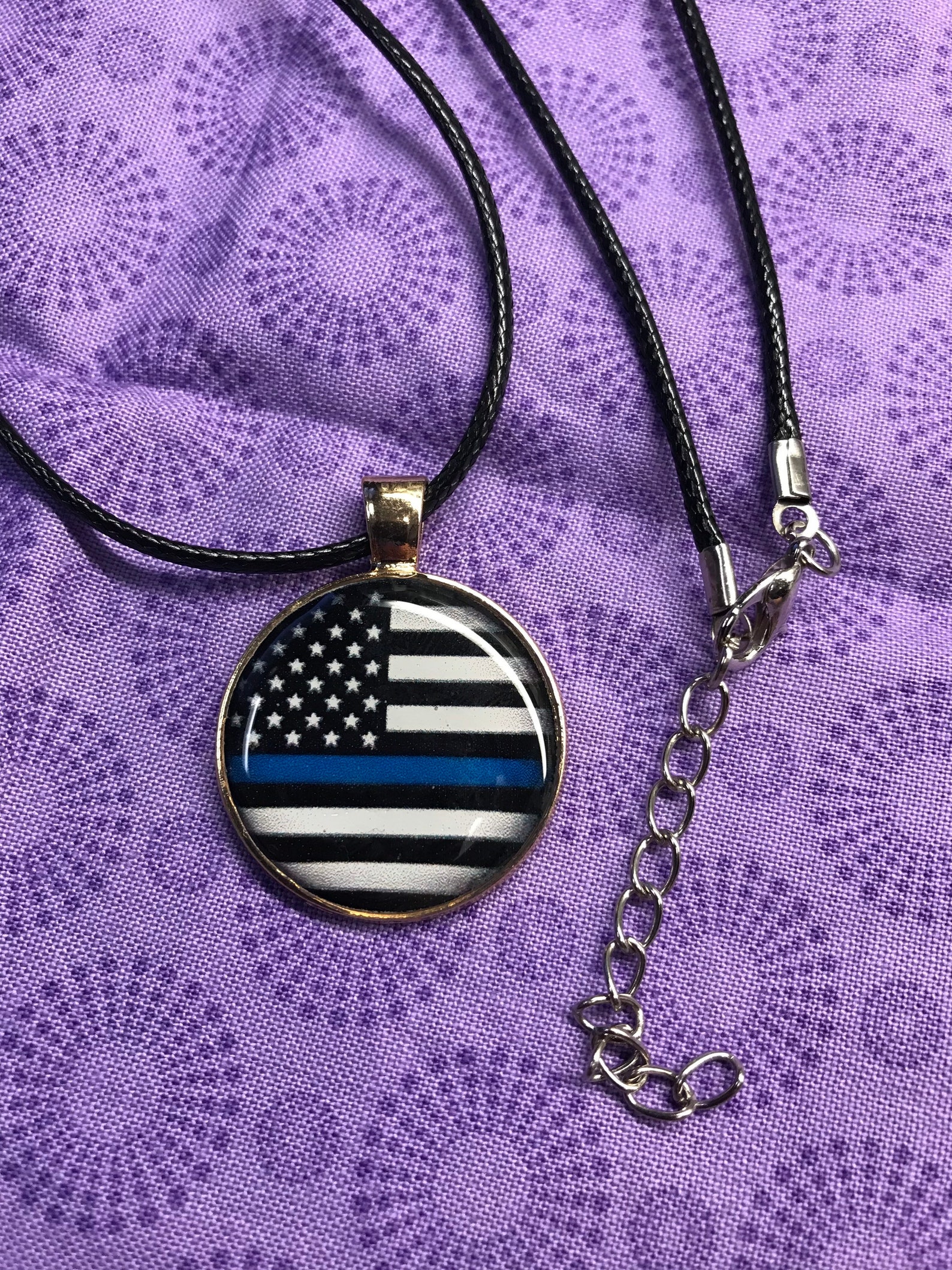 Thin Blue Line Blue Lives Matter Necklace Pendant. Etsy
