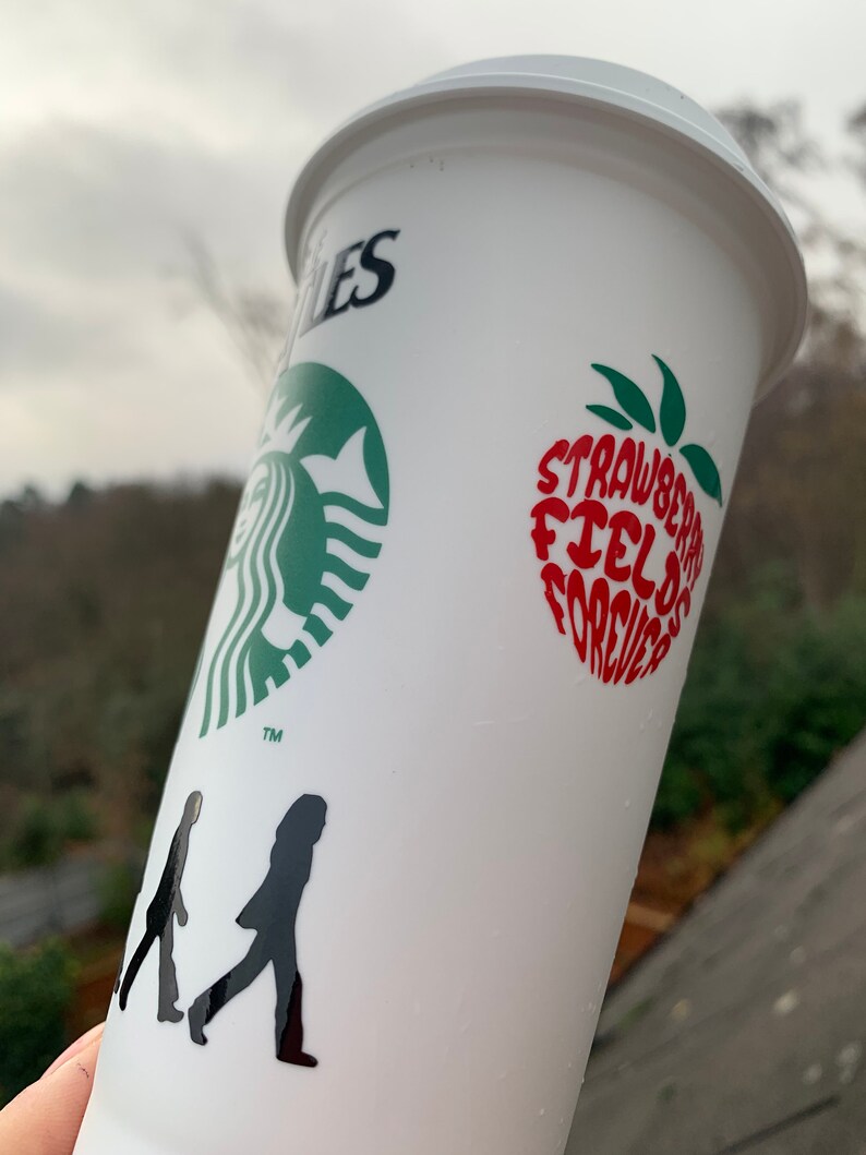 Starbucks Travel Mug Beatles Cup Personalised Fathers Day Etsy