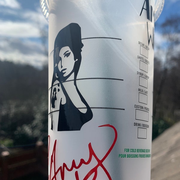 Tasse Amy Winehouse Starbucks personnalisée gobelet Amy Winehouse cadeau d'anniversaire