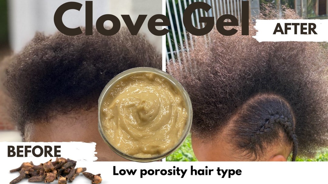 Clove Hair Gel for Low Porosity Hair Type. Healing Scalp Etsy