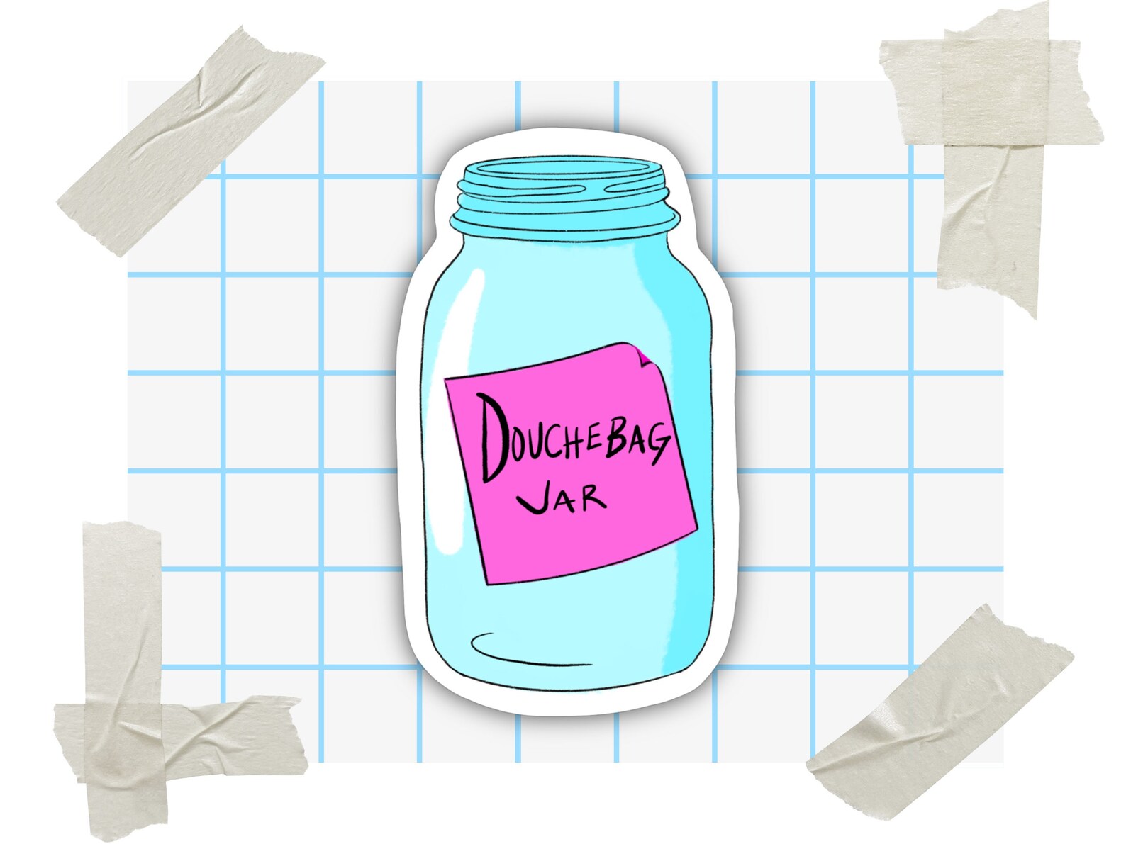 New Girl Stickers Douchebag Jar Pepperwood Chronicles Jess Etsy
