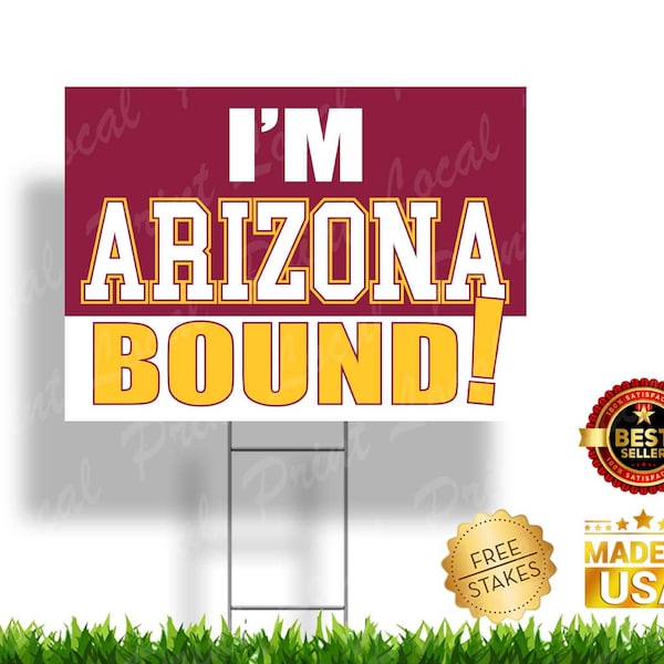 ASU Bound Sign Arizona State University Bound Sundevils Bound Graduation Sign Senior Graduation College Bound Graduation Sign College Gift