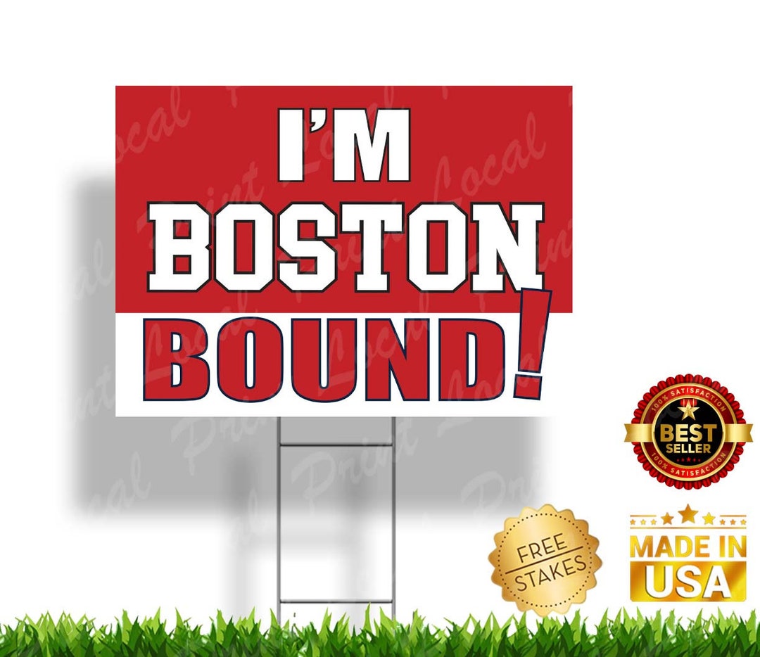 Boston Bound Sign Boston University Terriers Graduation Sign Senior ...