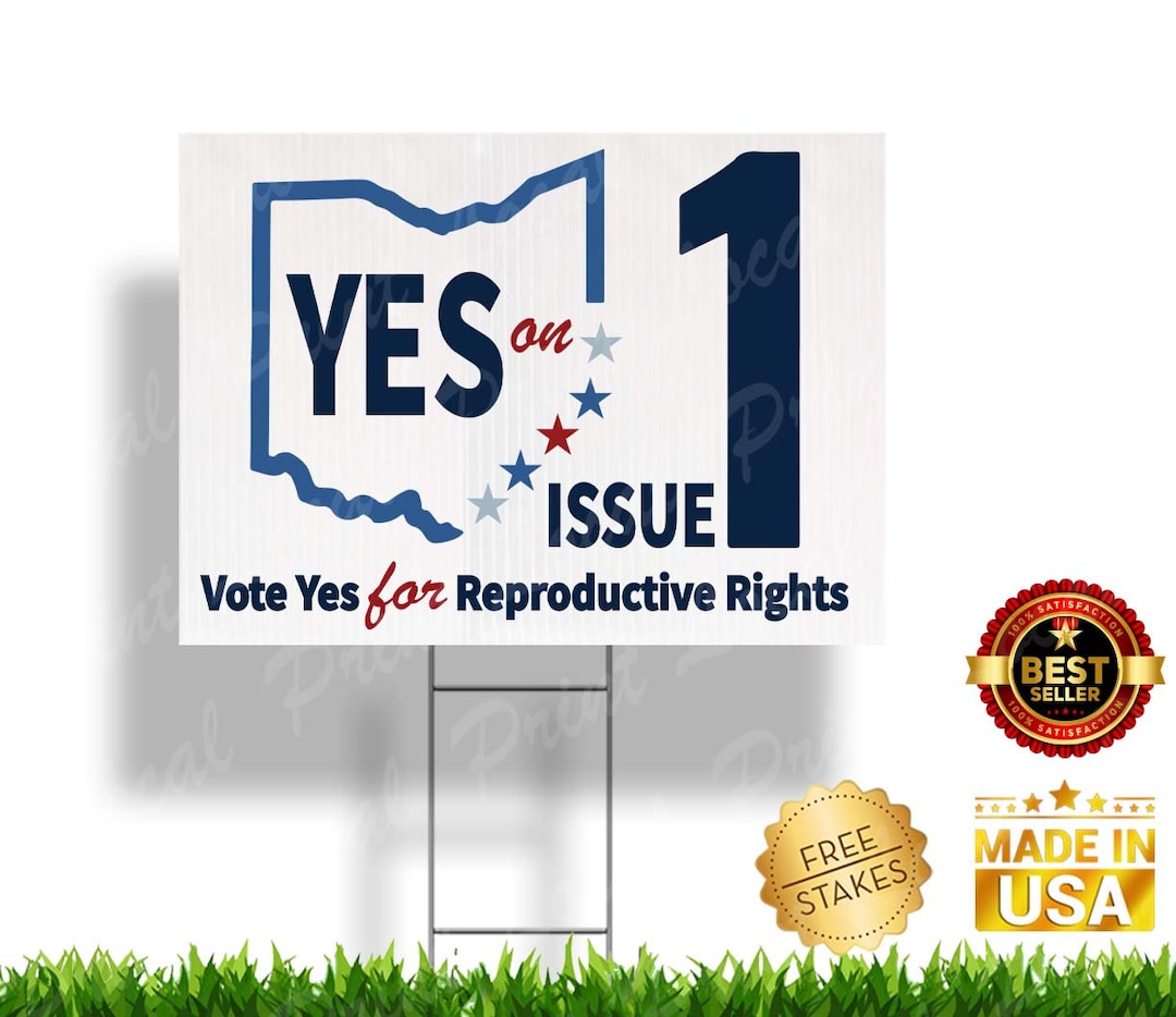 Vote Yes Issue 1 Ohio 2025 Signs Dru Wenonah