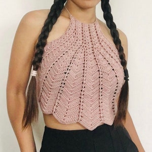 Summer Chic Crochet Trendy Beachwear Tank Top Pattern Festival Boho Outfit for Women | Clam Top Crop Crochet