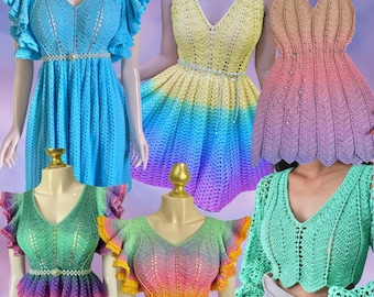 Crochet PATTERNS | Meribella Top Dress Pattern Bundle