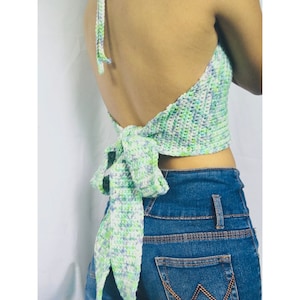 Boho Chic Crochet Top Pattern with Ribbon Back - Perfect for Summer Festivals