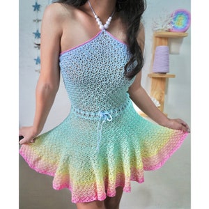 Boho Chic Crochet Festival Dress Pattern PDF Vintage Breezy Summer Dress Tutorial  | Yllana Dress
