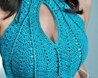 Wzór na szydełkowy top typu bralette: strój plażowy w stylu boho (wzór w formacie PDF)