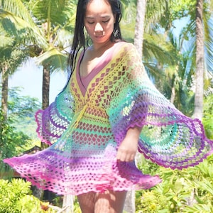 Häkeln Cover-up-Muster Sommer Strand Cover-up-Muster Boho Häkeln Beachwear Cover-up-Muster Festliches Strand-Outfit Sereia Cover-up-Muster