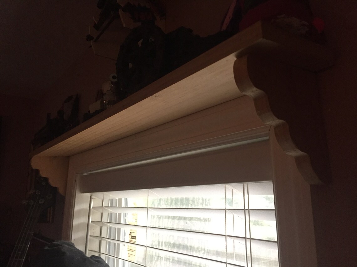 Made to Order Over the Window Curtain Rod Shelves Unique Etsy