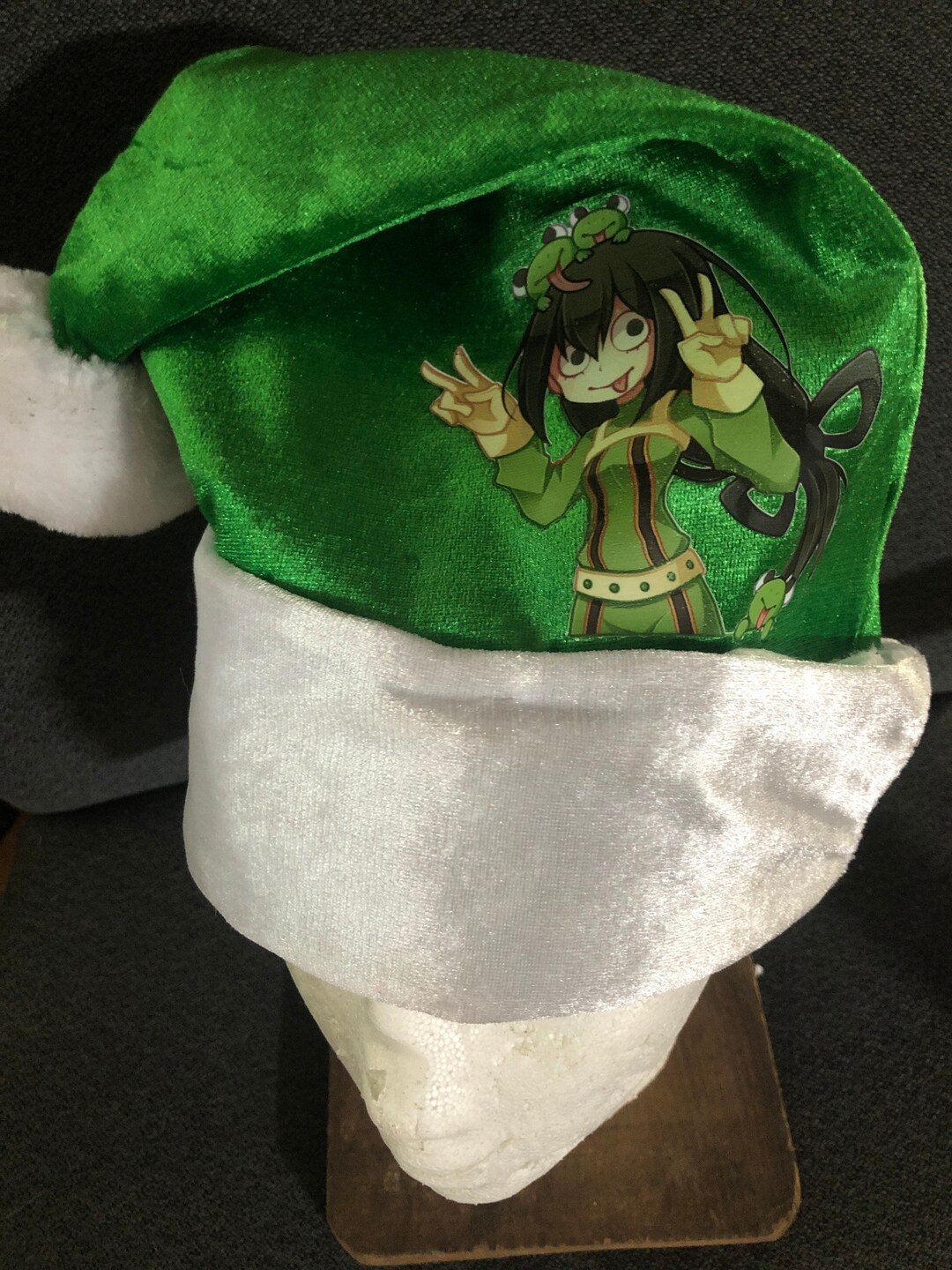 Plush Green Christmas Hat FROPPY Anime Great Gift Holiday Fun - Etsy