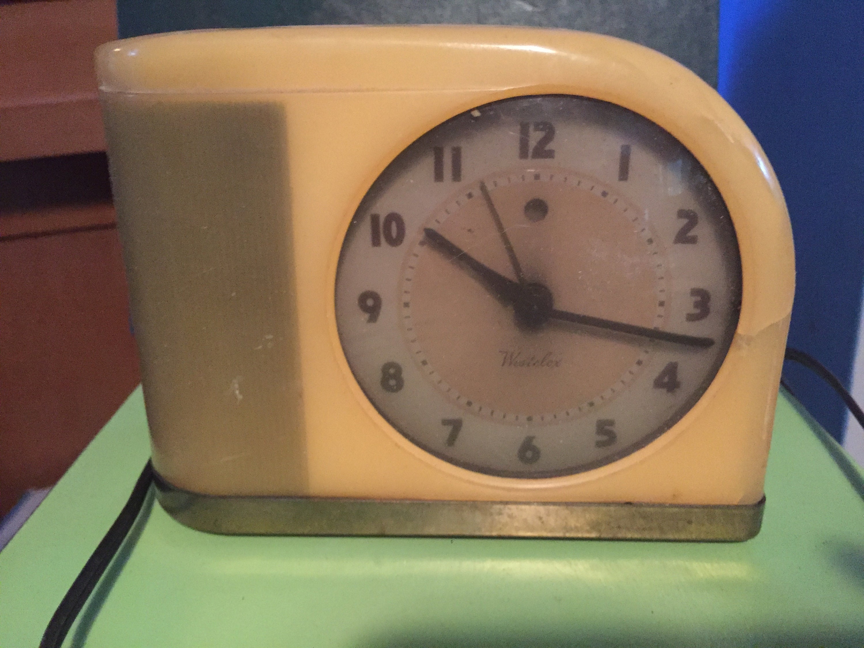 Vintage WESTCLOX Bakelite lighted alarm clock works Retro Mid Etsy