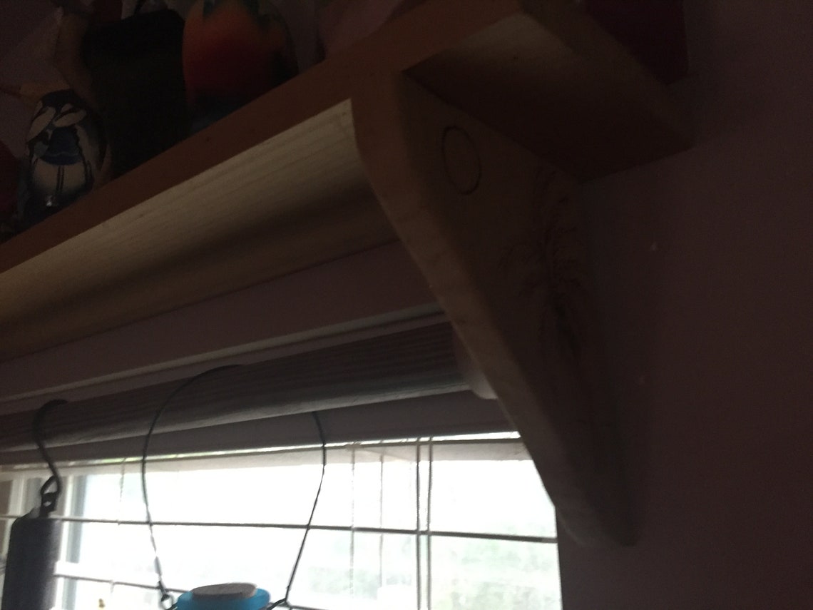 Made to Order Over the Window Curtain Rod Shelves Unique Etsy