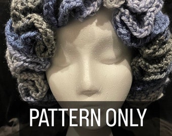 Crochet Ruffle Brim Hat PATTERN (Digital Download)