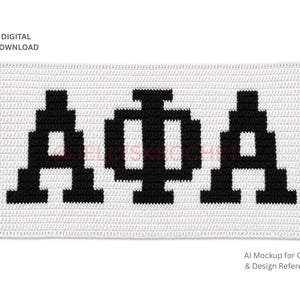 Alpha Phi Alpha / Gráfico Alphas / Tabla de tapicería / PDF digital / 14x36
