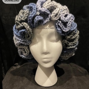 Chunky Ruffle Brim Hat Crochet Pattern | Digital PDF Download | Written Tutorial