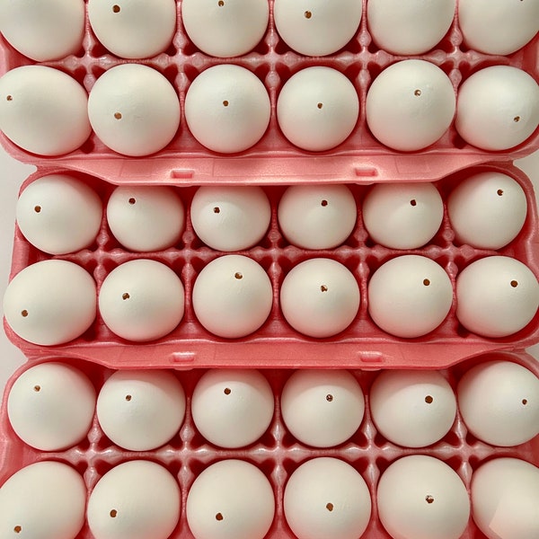 36 Blown White Jumbo Eggs | Empty Eggshells | Hollow Eggs | Real Chicken Eggshells | Easter Egg Decorating | Ready to Decorate Eggshells