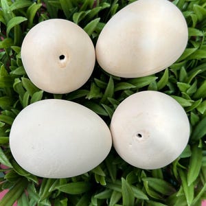 Set of 4 Vintage Bisque Eggs | Unfinished DIY Easter Decor