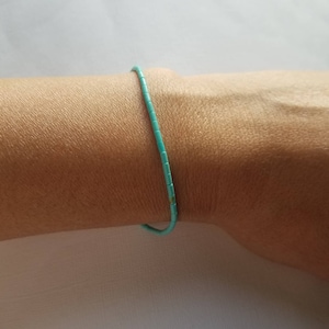 Lovelyturquoise beaded Bracelet/ Tiny turquoise Heishi bead Layering Bracelet /Handmade Kid Bracelet/Teen Danity Beach Jewelry...