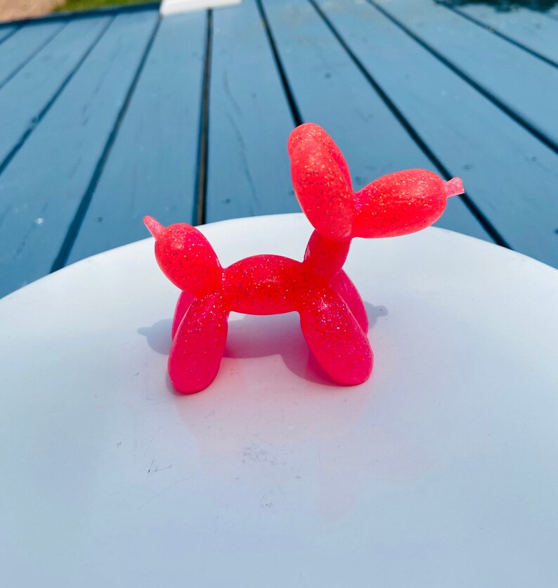 Winzige Ballon Hund Skulptur Glitzer Hunde Dekor Niedliche Etsy