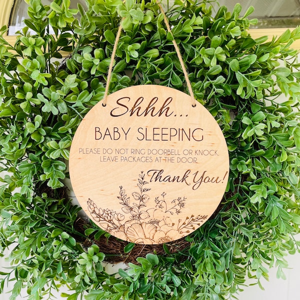 Baby Sleeping Sign - Etsy