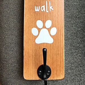 Segno di guinzaglio in legno Titolare del lipsia per animali domestici Segno di lipsia del muro Gancio di leash / Animale domestico