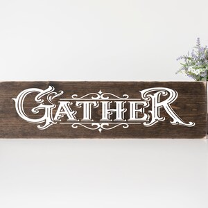 wood sign / gather wood sign / home decor / wall sign / wood wall sign /