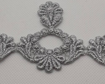 silver lace applique