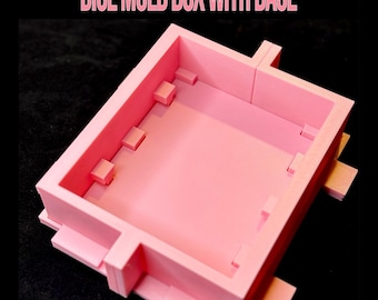 Large Mold Box with Base for Dice | Rectangle Mold Housing | Slab Mold Container