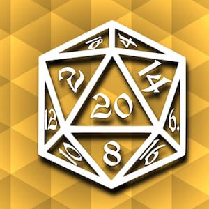 Decalque/adesivo de vinil D20 Dice D&D