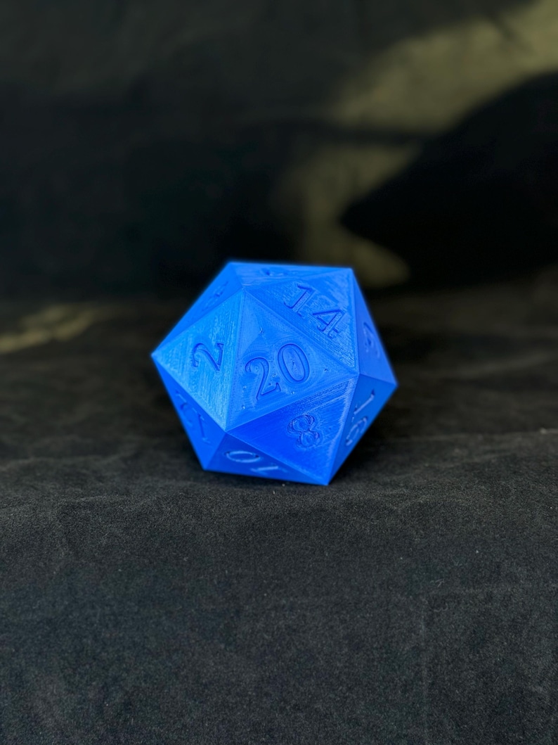 Lot De 20 Dés Polyédriques D20 Acrylique 25 Mm, Rouge Et Bleu, Pour Jeux De Rôle, Cadeau Pour Joueurs