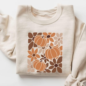 Retro Pumpkin Season Sweatshirt - Thanksgiving Gift Fall Gifts - Autumn Sweatshirt - Cute Fall Sweatshirt - Halloween Sweatshirts For Women