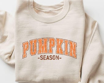Retro Pumpkin Season Sweatshirt - Thanksgiving Gift Fall Gifts - Autumn Sweatshirt - Cute Fall Sweatshirt - Halloween Sweatshirts For Women