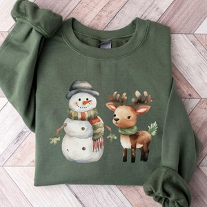 Christmas Snowman Sweatshirt, Christmas Sweatshirt, Snowman Shirt, Christmas Crewneck, Christmas Shirts for Women, Christmas Sweater