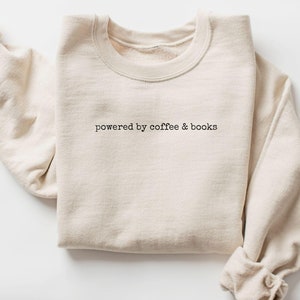 Coffee & Books Sweatshirt, Cute Books Lover Sweatshirt, Books Club Shirt, Books Lover Gift, Back To School Shirt, Elementary Teacher Shirt