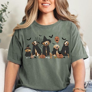 Comfort Colors® Cute Ghost Dog T-shirt, Ghost Dog Tee, Dog Lovers Tshirt, Halloween Cute Shirt, Halloween Dog T-shirt, Spooky Season Gift
