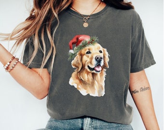 Golden Retriever Christmas Shirt, Dog Christmas Tee, Golden Mom T-Shirt, Gift for Dog Lover, Christmas Dog Shirt, Golden Dog Christmas Shirt