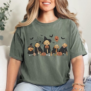 Comfort Colors® Cute Ghost Dog T-shirt, Ghost Dog Tee, Dog Lovers Tshirt, Halloween Cute Shirt, Halloween Dog T-shirt, Spooky Season Gift