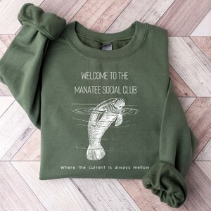 Manatee Comfort colors Ocean Sweatshirt Aesthetic Clothing Gift for Manatee Lovers Surf Sweater Respect the Locals Save The Manatees