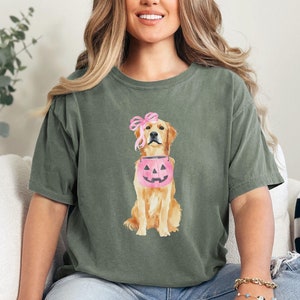Comfort Colors® Süßes Geist-Hund-T-Shirt, Geist-Hund-T-Shirt, Hundeliebhaber-T-Shirt, Halloween-schwarzes Hemd, Halloween-Hund-T-Shirt, gruseliges Geschenk